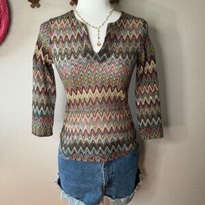 Vintage Vincent knit multicolor top